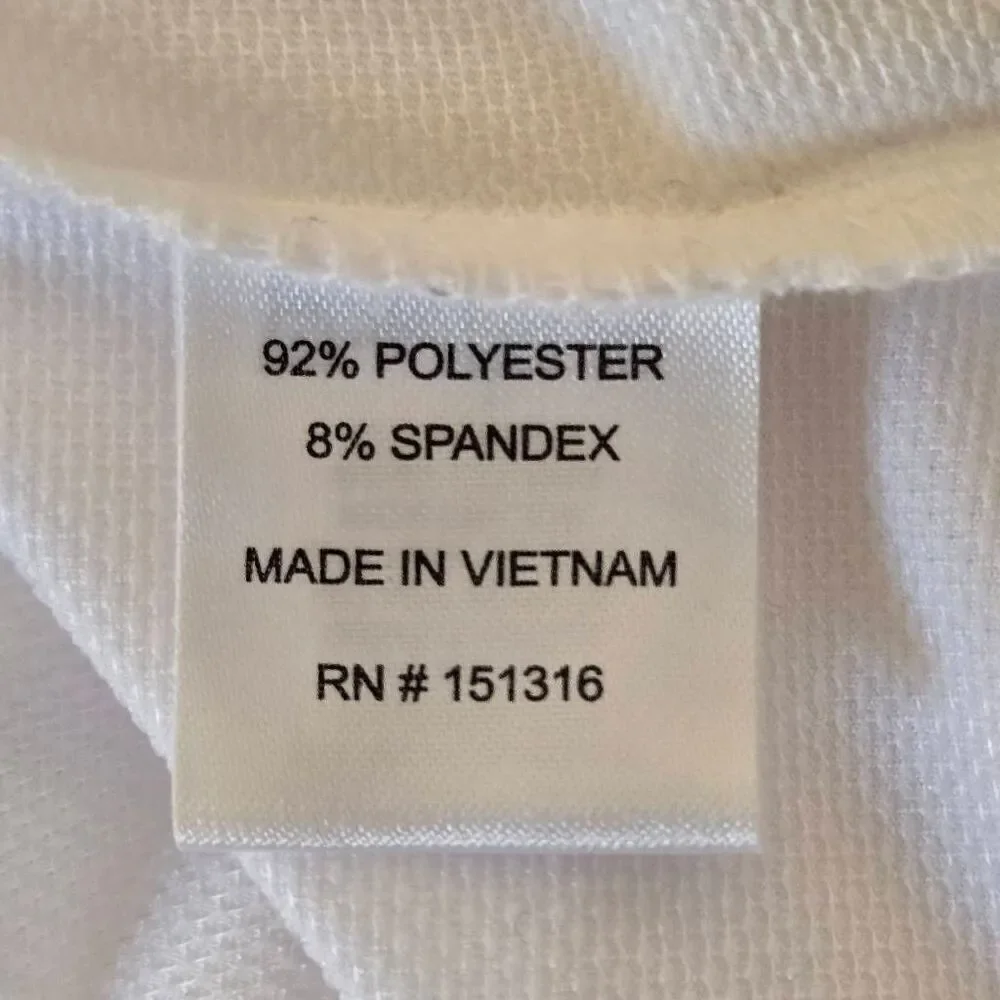 Bette & Court Womens White Short Sleeve 1/4 Zip Golf Polo Shirt Size Large